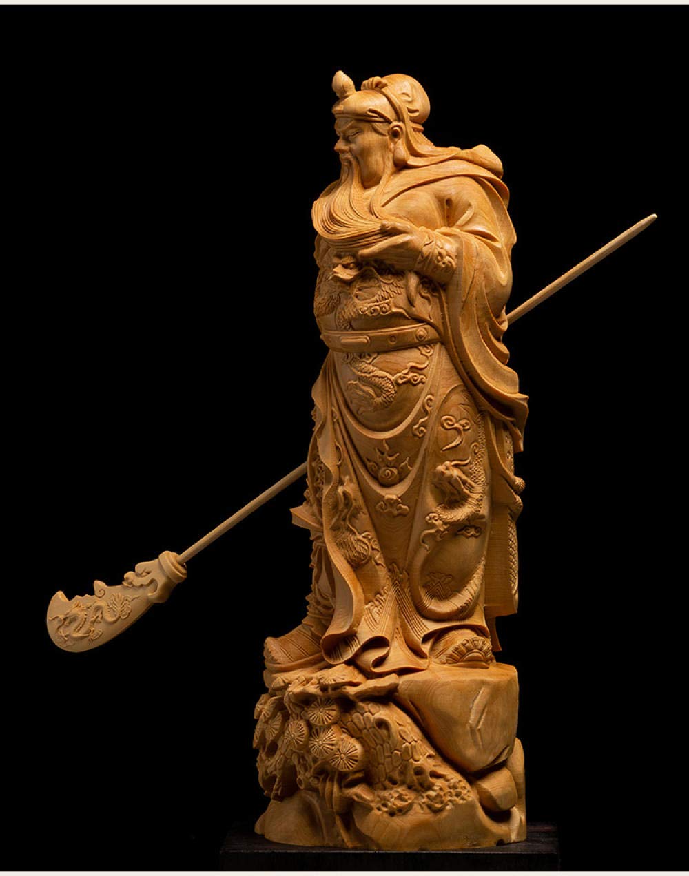 Amazon.co.jp: 仏像関羽戦士伝説像関羽木彫り装飾工芸品中国の